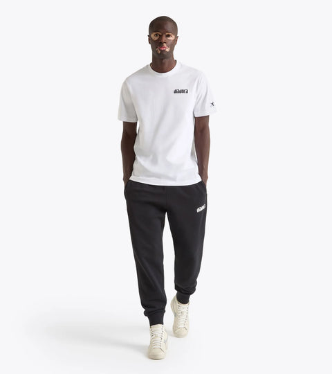 Diadora T-Shirt SS Athletic Logo In Optical White/Black