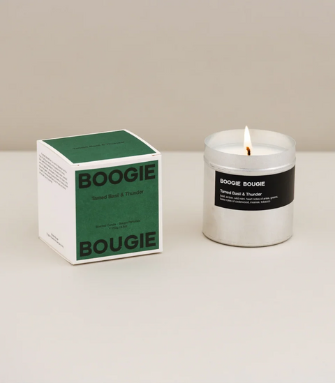 Boogie Bougie Scented Candle Tamed Basil & Thunder 250g