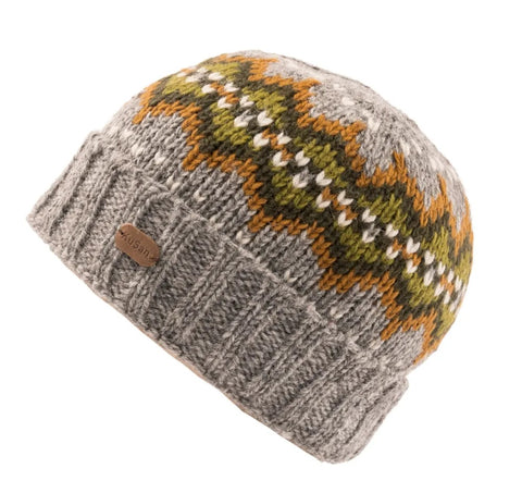 Kusan Pk2501 Beanie Turn Up Hat Grey Olive