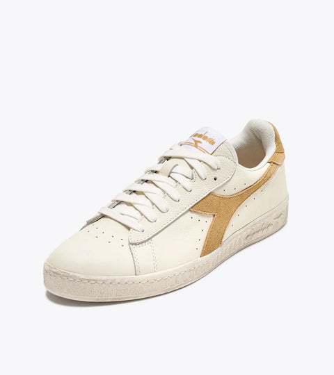 Diadora Game L Low Waxed Suede Pop In White/Latte
