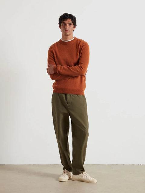 Farah F4GFF060 Maidstone Crew Sweat In Burnt Ochre