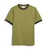 Farah F4KFD041 Groves Ringer T Shirt In Moss Green