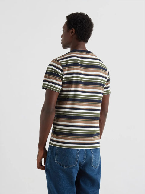 Farah F4KFF008 Weir Stripe Ss Tee - In Rosemary