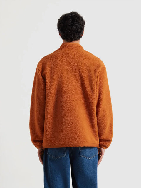 Farah F4KFF016 Mews Fleece - Gold F In Burnt Ochre