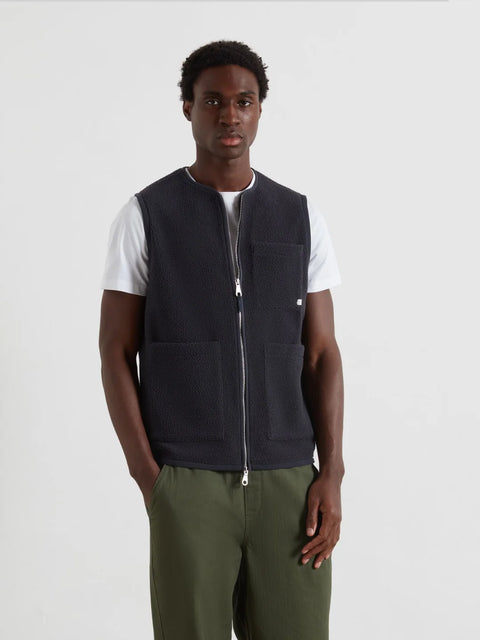 Farah F4KFF017 Abbott Gilet - F Tab In True Navy