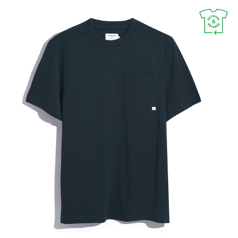 Farah F4KFF059 Stacy Pocket Ss Tee In True Navy