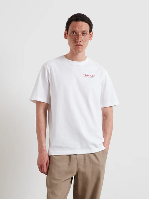 Farah F4KFG010 Mauro Graphic Ss Tee In White