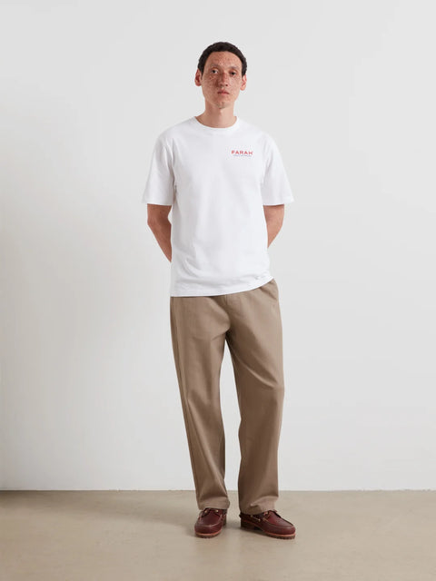 Farah F4KFG010 Mauro Graphic Ss Tee In White