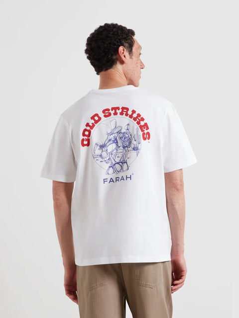 Farah F4KFG010 Mauro Graphic Ss Tee In White