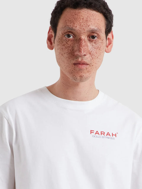 Farah F4KFG010 Mauro Graphic Ss Tee In White