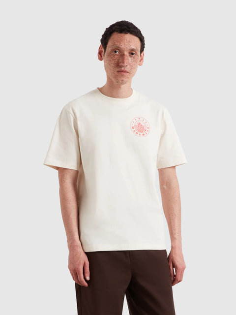Farah F4KFG012 Haise Graphic Ss Tee In Ecru