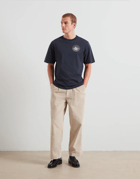 Farah F4KFG012 Haise Graphic Ss Tee In True Navy