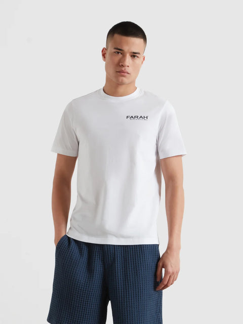 Farah F4KSG053 Clissold Graphic Tee In White
