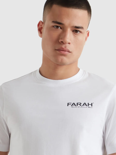 Farah F4KSG053 Clissold Graphic Tee In White