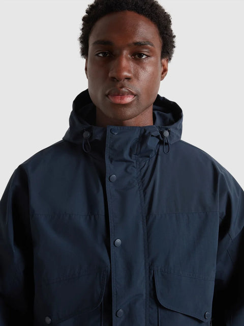 Farah F4RFF035 Shenley Hooded Jacket In True Navy
