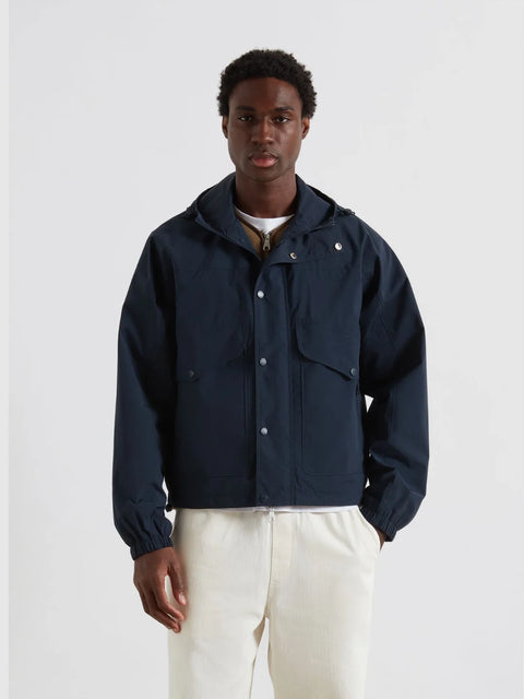 Farah F4RFF035 Shenley Hooded Jacket In True Navy