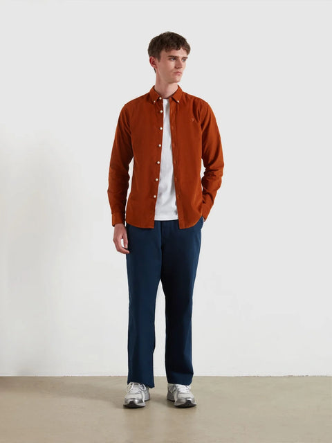 Farah F4WF9017 Fontella Cord Ls Bd In Burnt Ochre