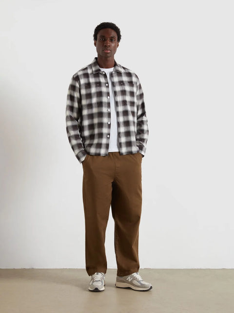 Farah F4WFF041 Lavelle Ls Check In Black Brown