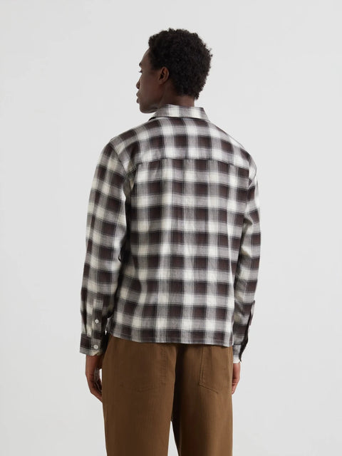 Farah F4WFF041 Lavelle Ls Check In Black Brown