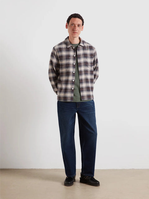 Farah F4WFF041 Lavelle Ls Check In Dark Brown