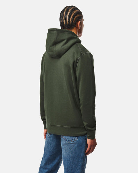 Weekend Offender Winton Zip Through Hoodie In Forest
