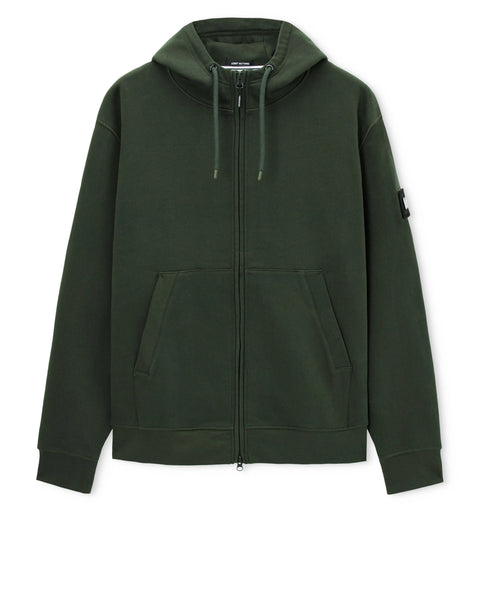 Weekend Offender Winton Zip Through Hoodie In Forest