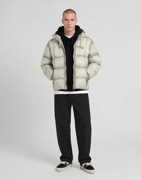 Lyle & Scott JK2507V Translucent Puffer Jacket In Putty (W503)