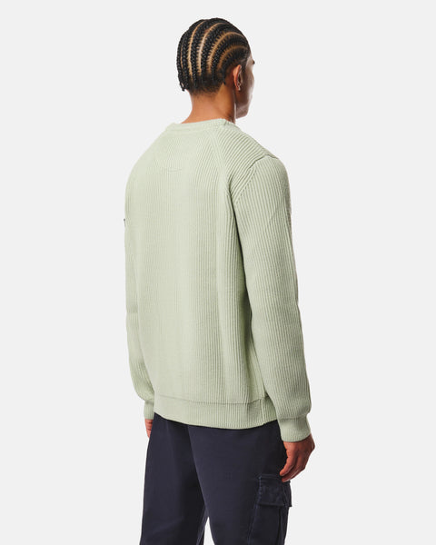 Weekend Offender Morello Rib Crew Neck Jumper In Julegree