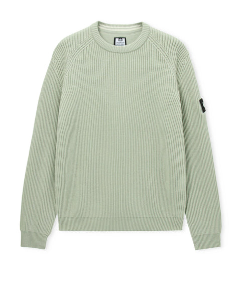 Weekend Offender Morello Rib Crew Neck Jumper In Julegree