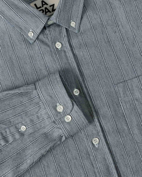 La Paz Branco Shirt In Indigo Stripes