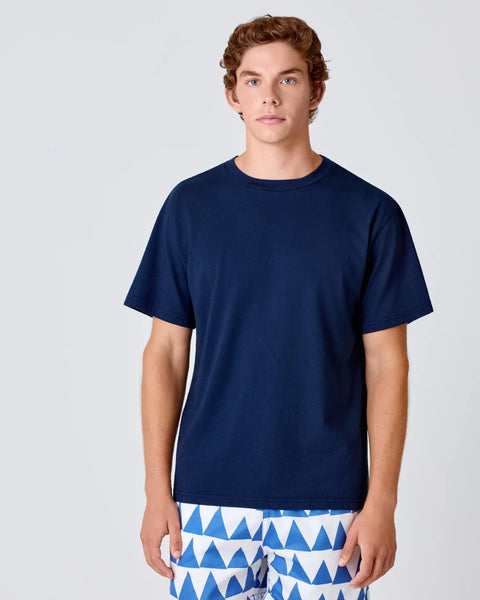 La Paz Botelho Print Comfort T-Shirt In Sea Soul Navy