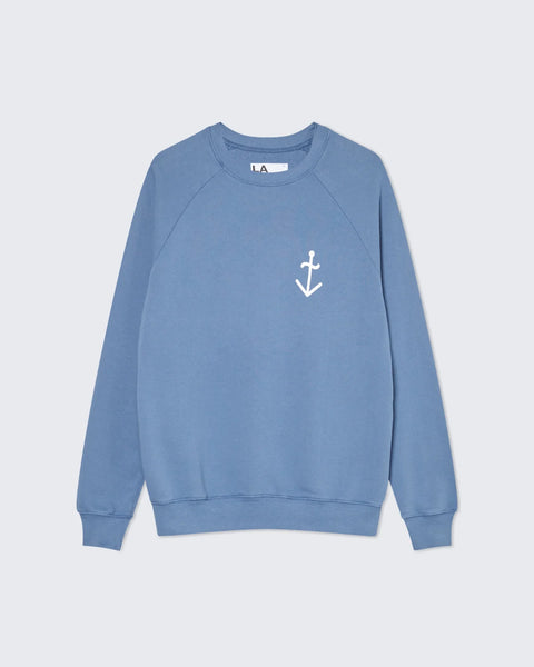 La Paz Cunha Logo Sweatshirt In Indigo/Off-White