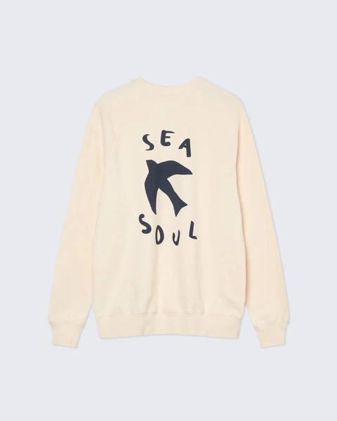La Paz Cunha Print Sweatshirt In Sea Soul Ecru