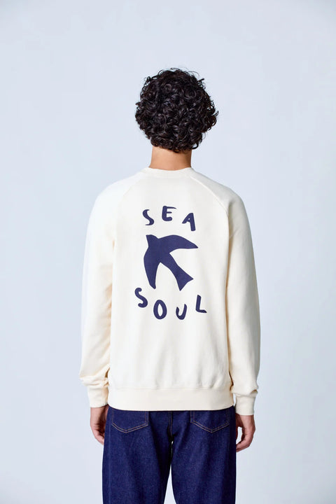 La Paz Cunha Print Sweatshirt In Sea Soul Ecru
