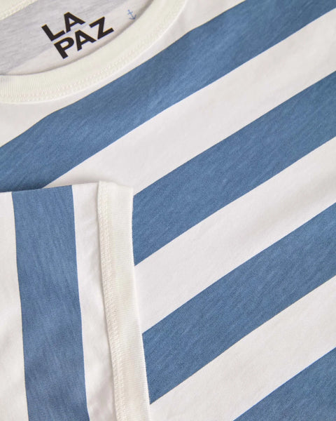 La Paz Meneres Contrast T-Shirt In Indigo Stripes