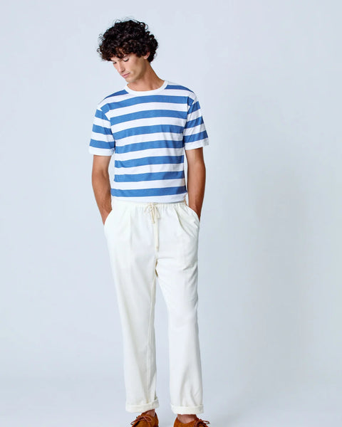 La Paz Meneres Contrast T-Shirt In Indigo Stripes