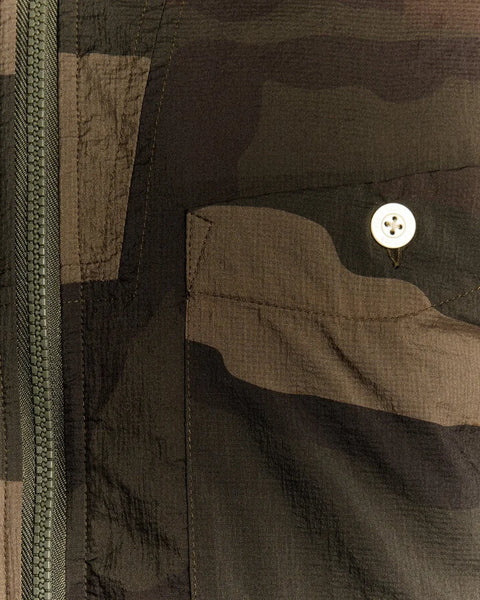 Lyle & Scott LW2318V Insulated Camoflage Overshirt In Grey Taupe