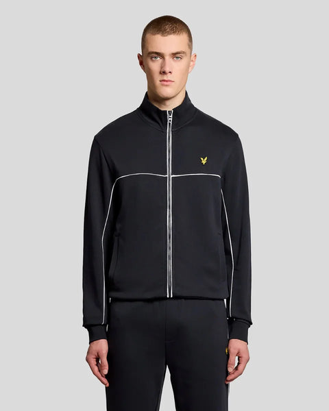 Lyle & Scott ML2507V Piped Full Zip Track Top In Z271 Dark Navy