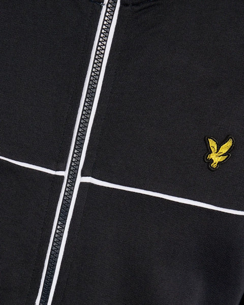 Lyle & Scott ML2507V Piped Full Zip Track Top In Z271 Dark Navy