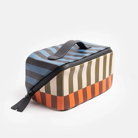 Caroline Gardner MDWB100 Stripe Diagonal Zip Large Washbag