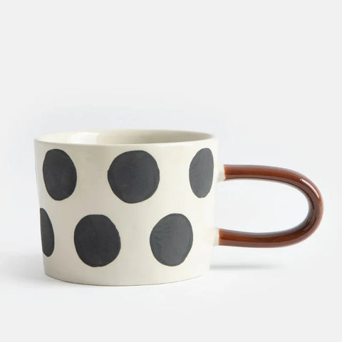 Caroline Gardner MGG119 Mono Scattered Dots Mug