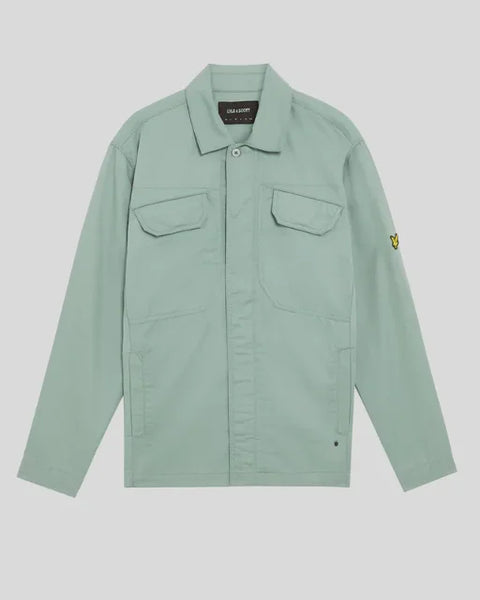 Lyle & Scott LW2320V Multi Pocket Overshirt In Cold Mint