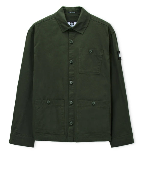 Weekend Offender Hynde Shirt In Black Forest Green