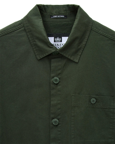 Weekend Offender Hynde Shirt In Black Forest Green