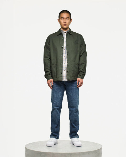 Weekend Offender Hynde Shirt In Black Forest Green
