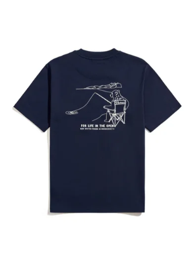 Penfield PFD0578 Fishing Bear S/S T-Shirt Navy Blazer