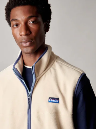 Penfield PFD0656-P28 Graylock Fleece Vest Brown Rice