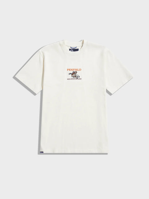Penfield PFD0681-976 Embroidered Trout S/S T-Shirt Vanilla Ice