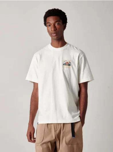 Penfield PFD0684-976 Forefounder Mountain Back S/S T-Shirt Vanilla Ice