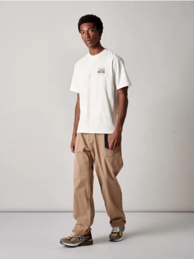 Penfield PFD0684-976 Forefounder Mountain Back S/S T-Shirt Vanilla Ice